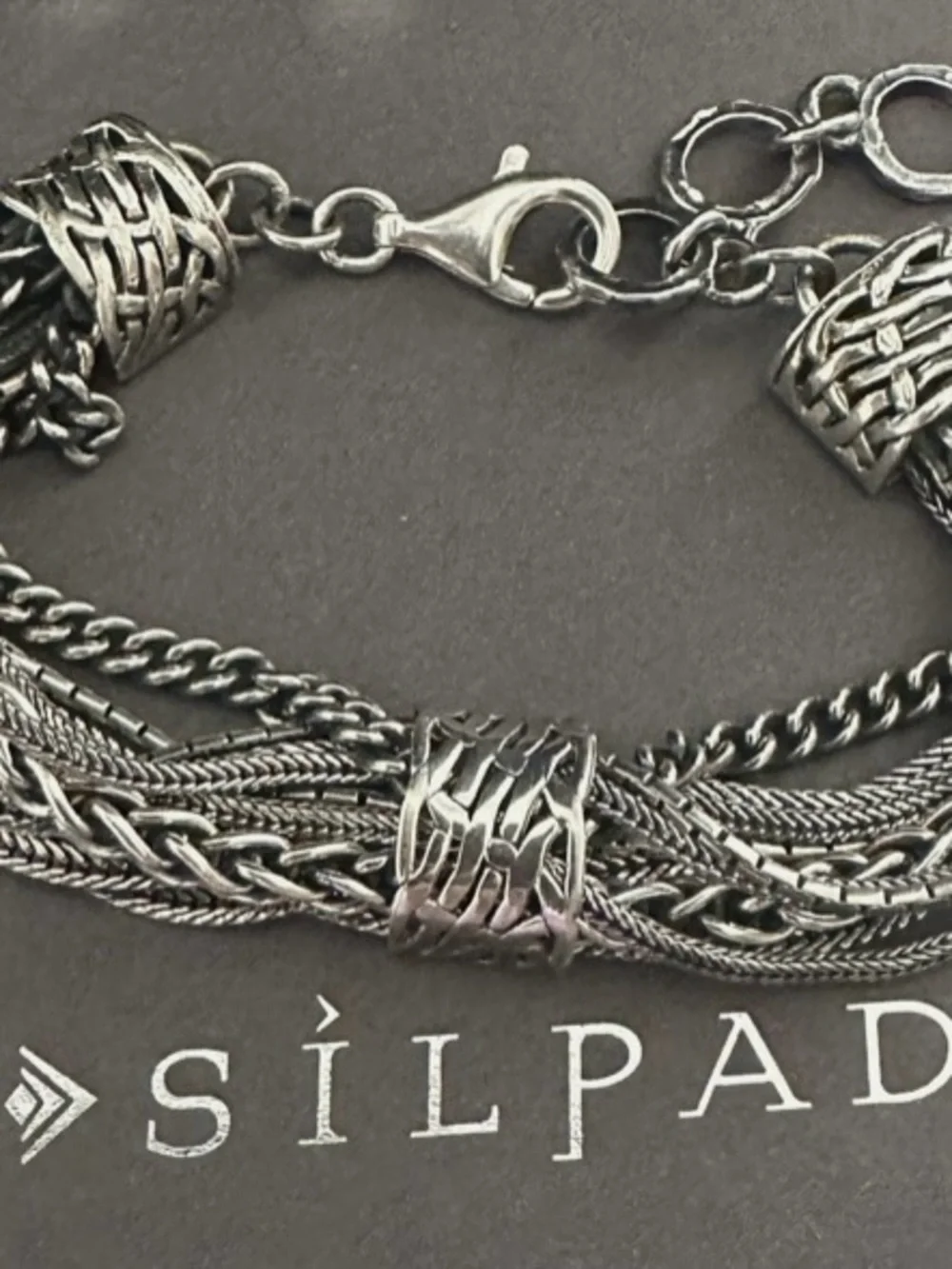 Silpada B1702 Talk of the Town .925 Silver Multi-Strand Braided Bracelet